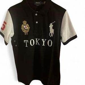 Polo by Ralph Lauren Black and White Tokyo Polo Shirt